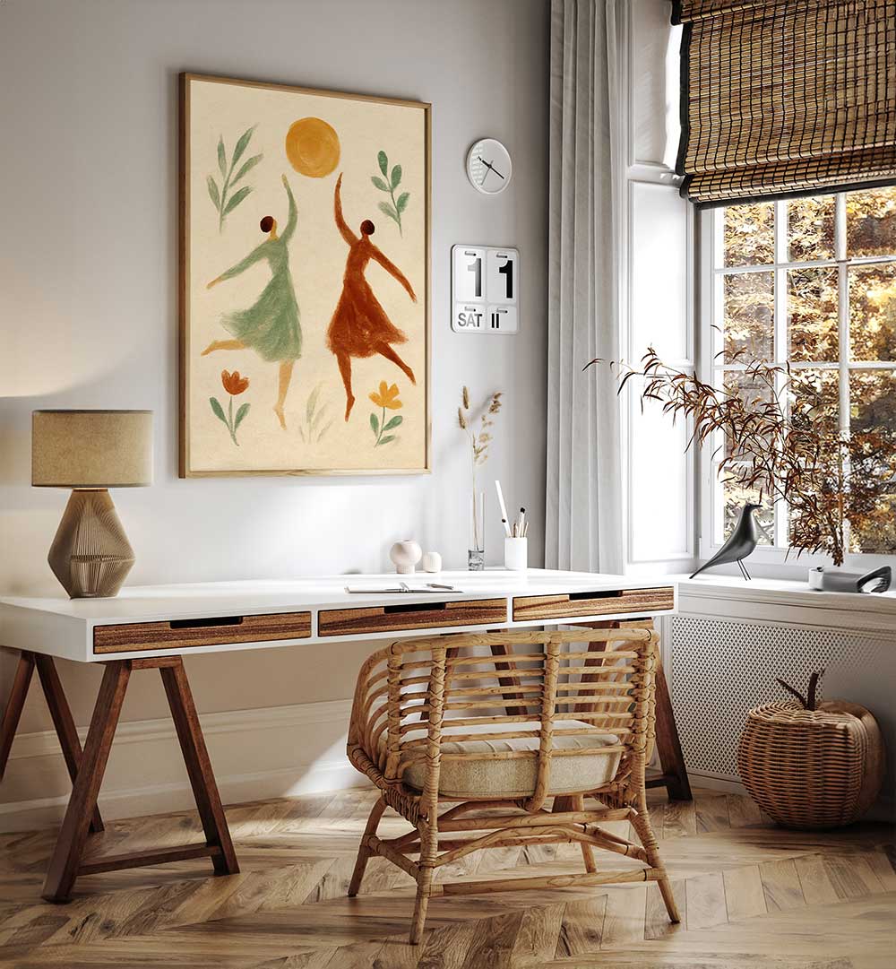 JOYOUS DANCE , BOHO ART PAINTINGS