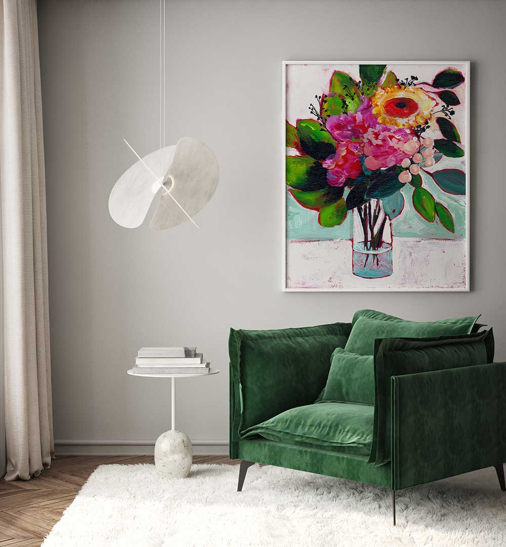 JULYS FLOWERS , FLORAL FLOWER PAINTINGS