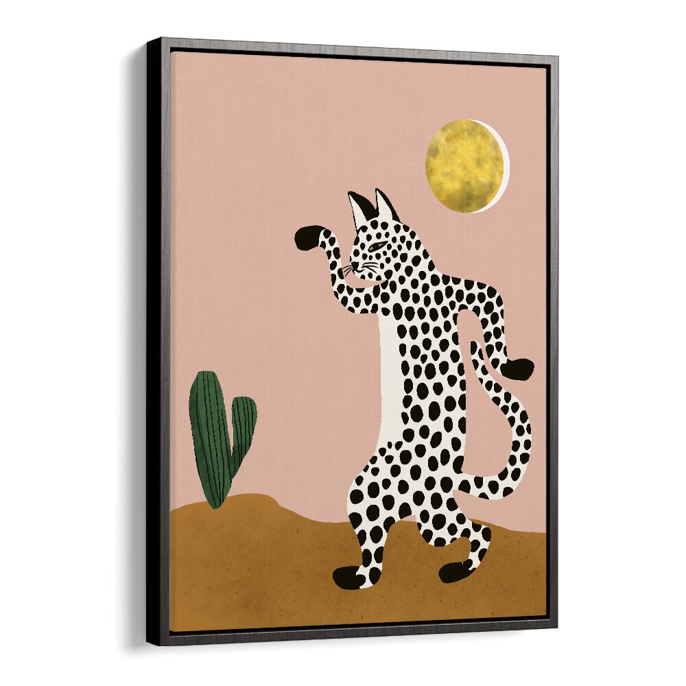 Colorful JAZZY WILD CAT, KIDS ROOM PAINTINGS by Uma Gokhale adds a playful touch to any child's space.