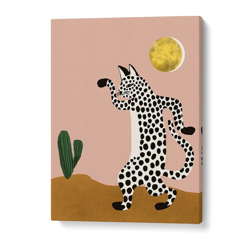 Jazzy Wild Cat, kids room paintings by Uma Gokhale add vibrant flair to your child's space and inspire imagination.