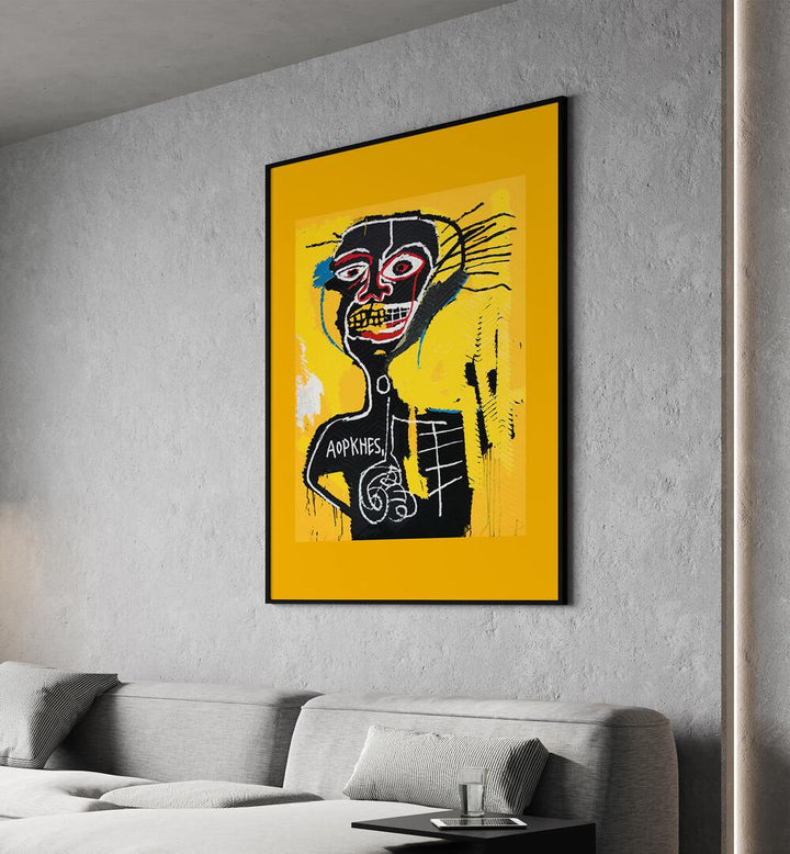 Stylish JEAN MICHEL BASQUIAT GALLERY WALL, GALLERY WALLS art print adding urban flair to modern decor settings.