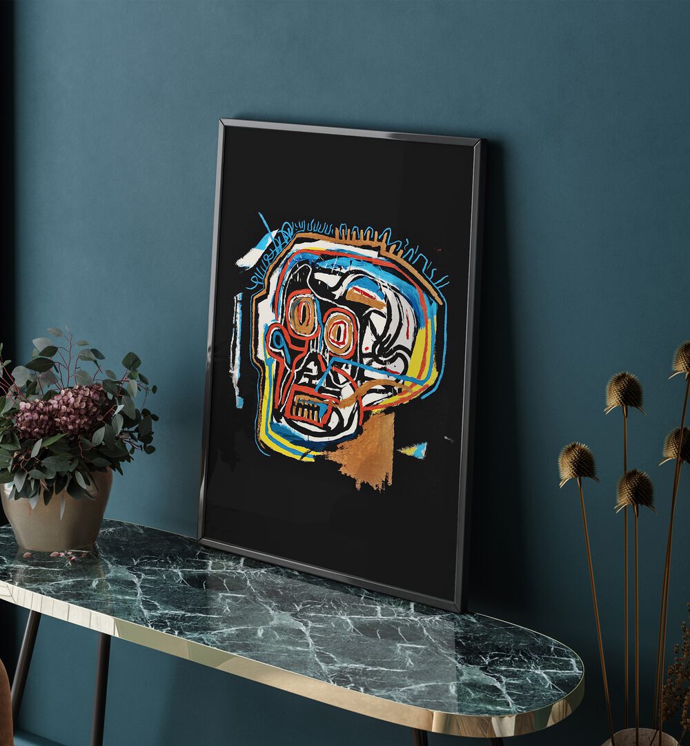 Stylish JEAN MICHEL BASQUIAT GALLERY WALL art displayed, perfect for vibrant GALLERY WALLS in any modern space.