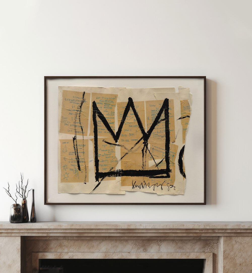 Stylish JEAN MICHEL BASQUIAT GALLERY WALL, GALLERY WALLS art piece, perfect for modern home decor.