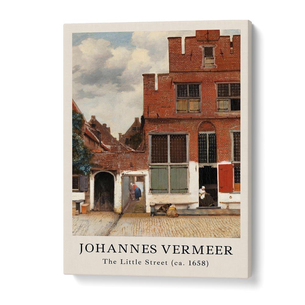 Johannas Vermeer The Little Street-1658 By Johannes Vermeer Vintage Paintings in Gallery Wrap