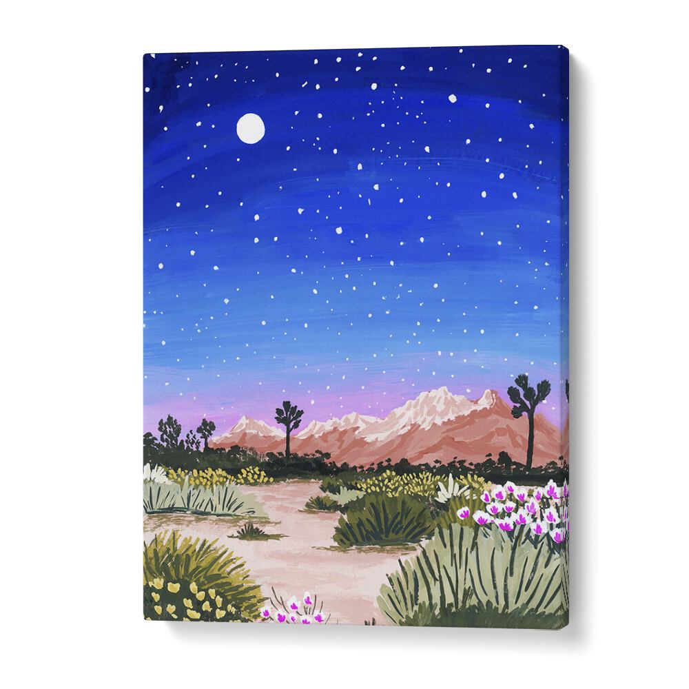 Stunning Joshua Tree, landscape paintings by Sarah Gesek, capturing desert beauty on premium canvas art prints.