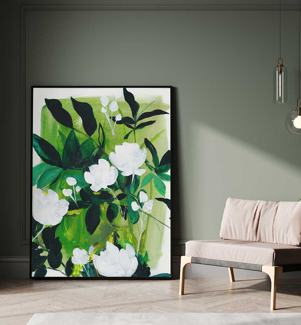 JUNGLE I LARGE , FLORAL FLOWER PAINTINGS