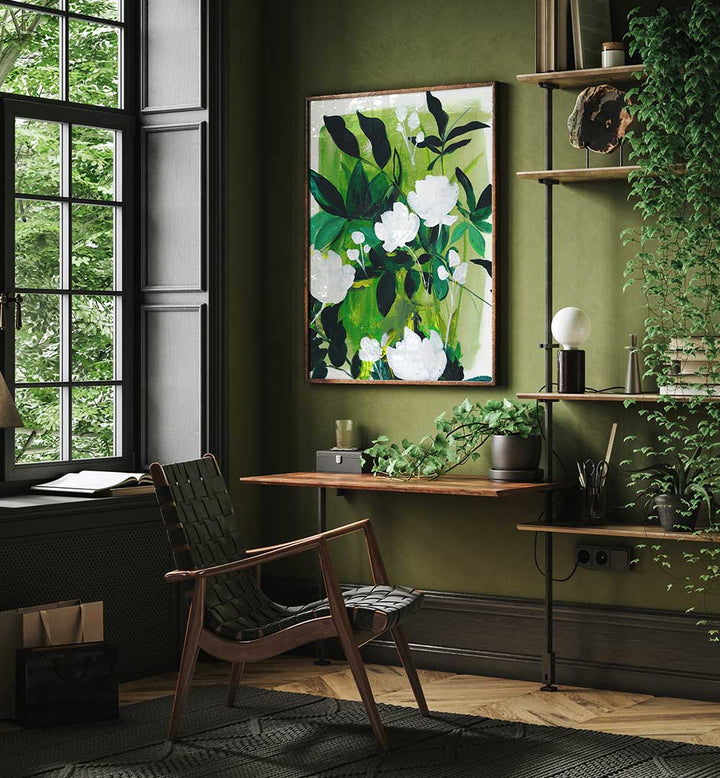 JUNGLE I LARGE , FLORAL FLOWER PAINTINGS