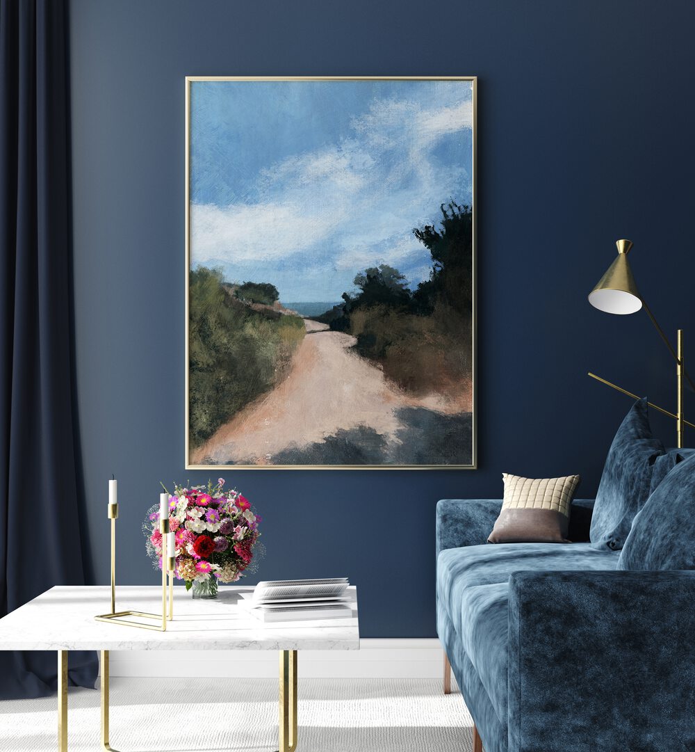Serene KALLITHEA, LANDSCAPE PAINTINGS showcasing a vibrant path and sky, perfect for transforming your living space.