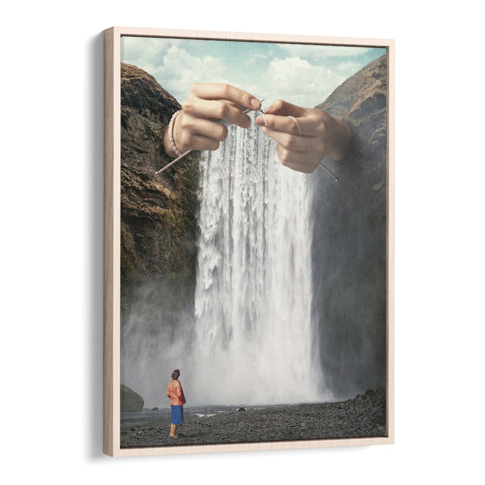 Experience the KNITTED WATERFALL, SURREAL ART PRINTS by Vertigo Artography, blending creativity with nature's beauty.