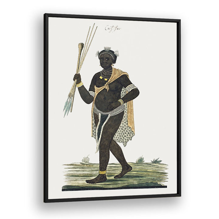 Dynamic KNOBKERRIE, AFRICAN ART PAINTINGS showcase African heritage with a vibrant portrayal of a running man.