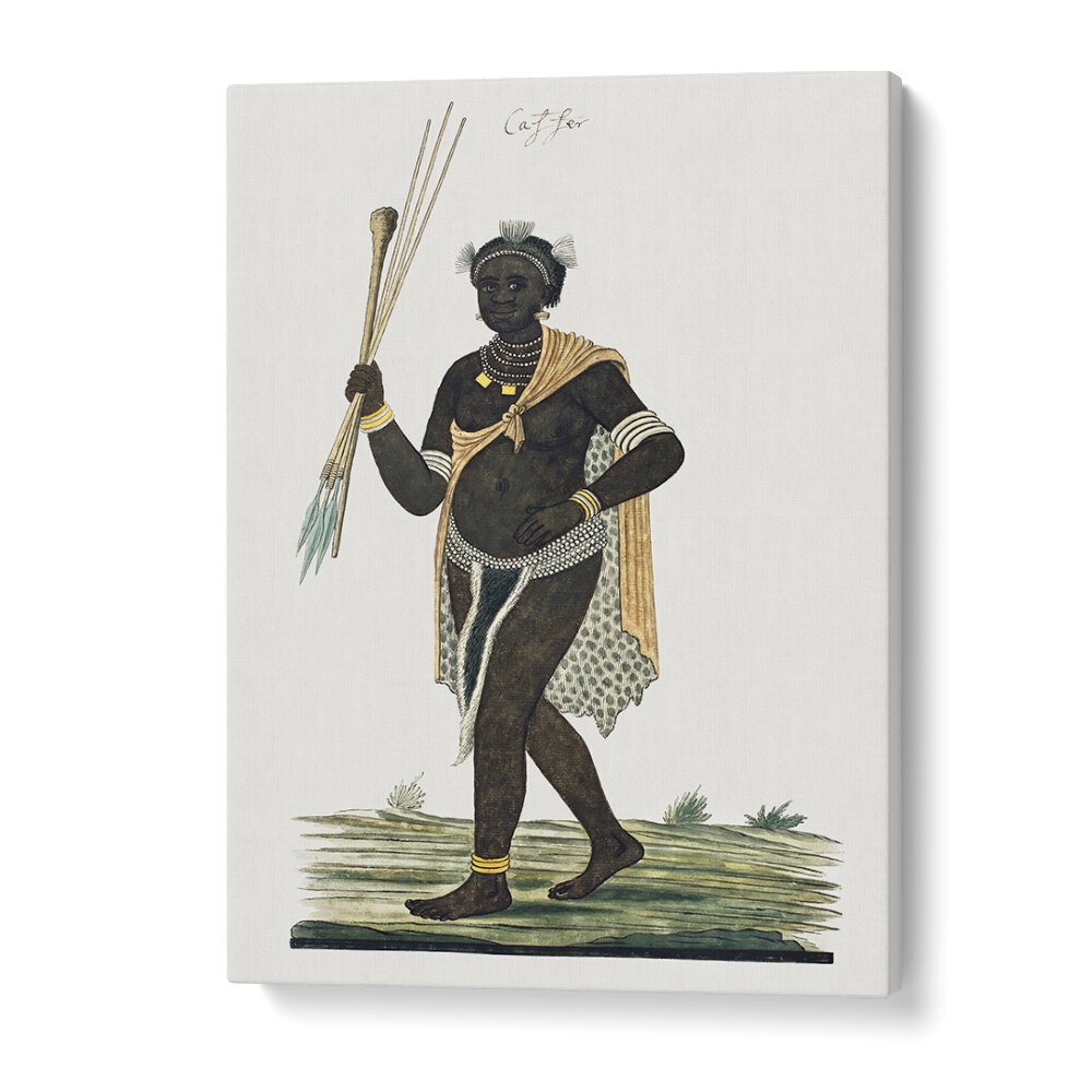 Explore KNOBKERRIE, AFRICAN ART PAINTINGS; a vibrant depiction of a strong man embodying African heritage and culture.