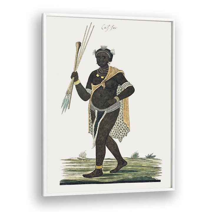 Stunning KNOBKERRIE, AFRICAN ART PAINTINGS showcase African heritage with a dynamic portrayal of a running man.