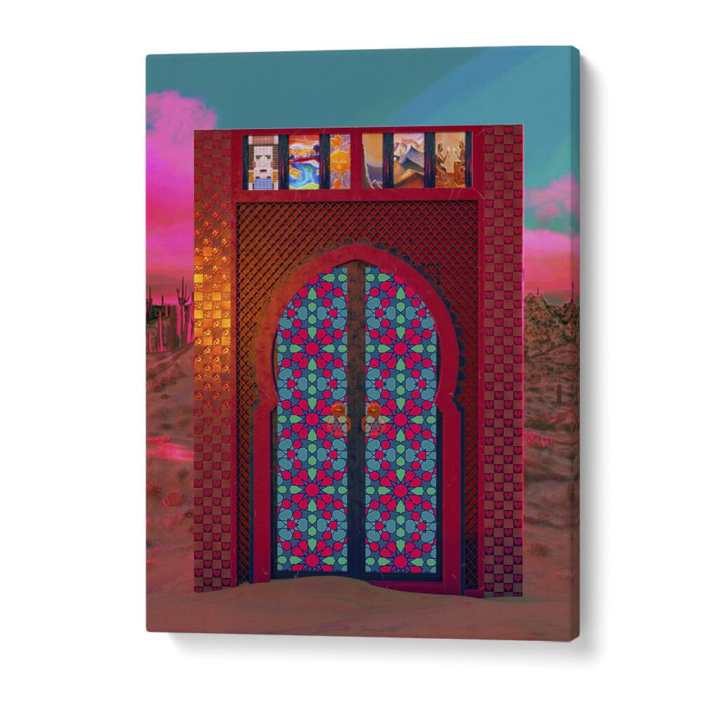 KHALID'S DOOR, SURREAL ART PRINTS by Cosmo Zach invites you into a vibrant, imaginative world of surrealism.