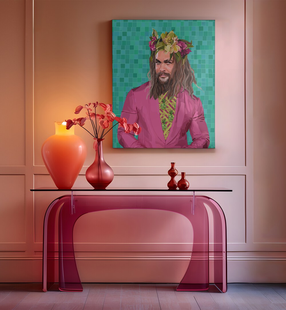 Vibrant KING JASON, POP ART PAINTINGS by Lynnda Rakos, enhancing your space with unique charm and style.