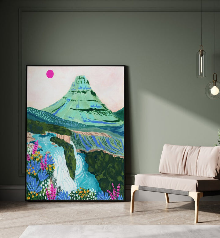 Vibrant KIRKJUFELL, LANDSCAPE PAINTINGS by Sarah Gesek showcase stunning natural beauty in every detail.