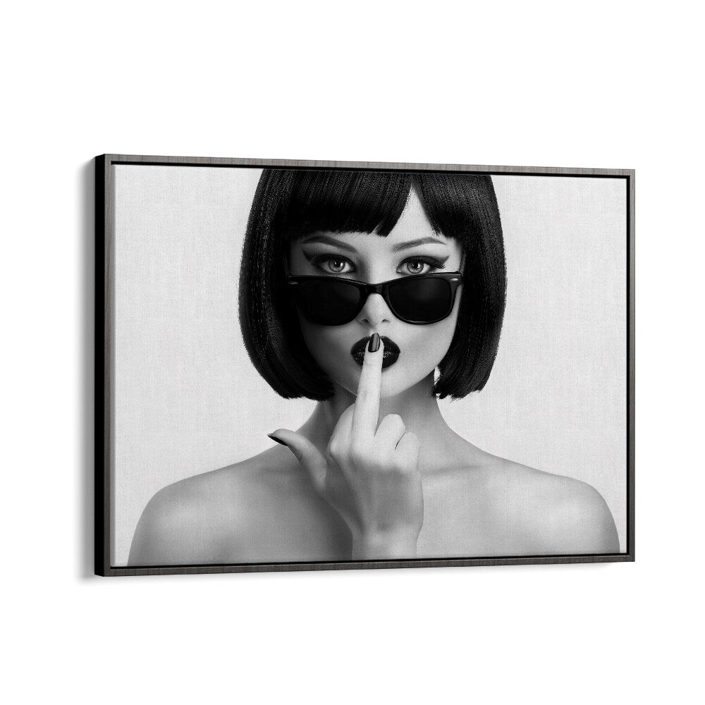 Stylish KISS THIS, PHOTOGRAPHY PRINTS by David Drake, featuring a striking black-and-white portrait with bold expression.