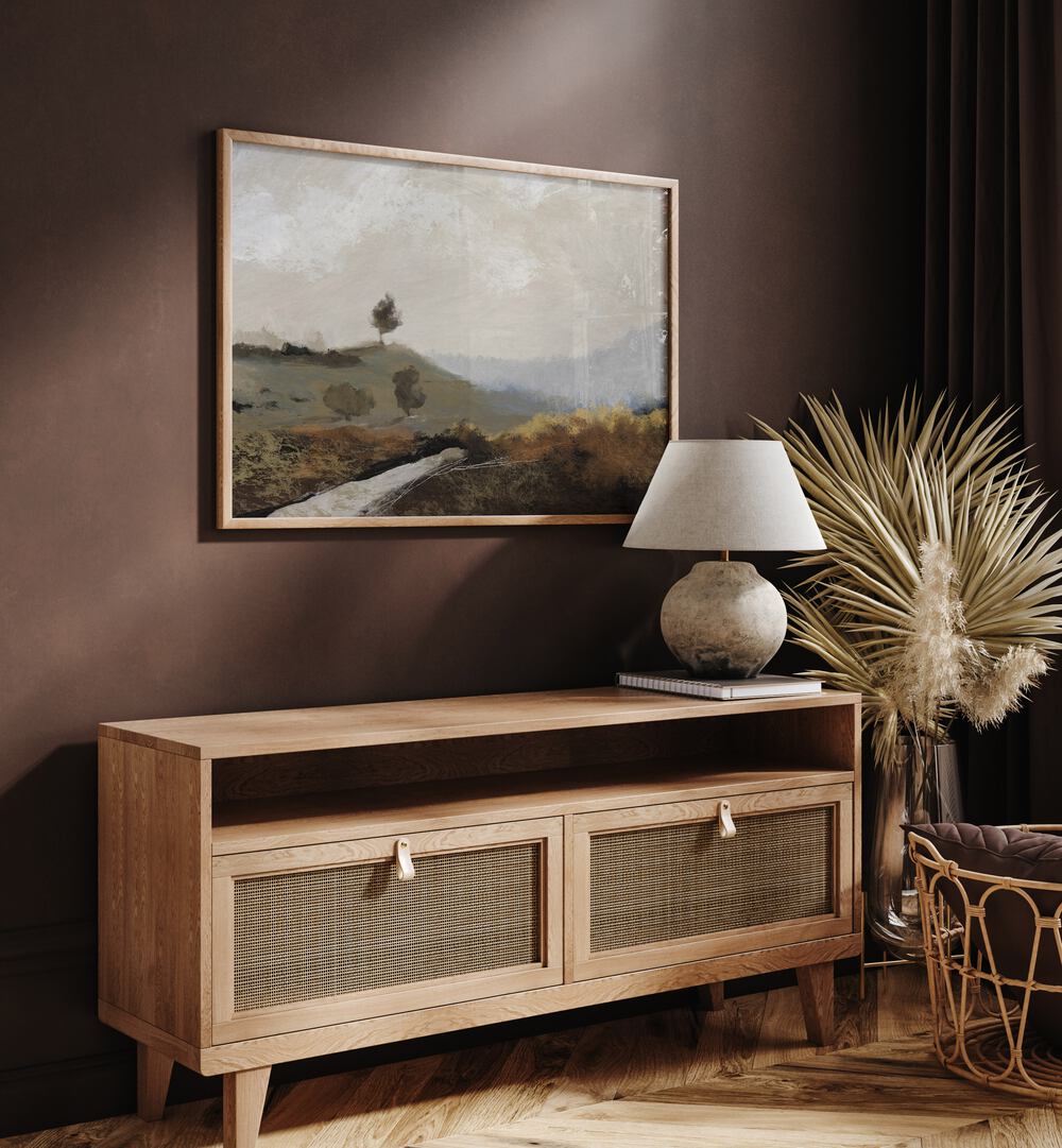 Serene LA COLLINA, LANDSCAPE PAINTINGS enhancing a cozy home with calming natural beauty and elegant decor.
