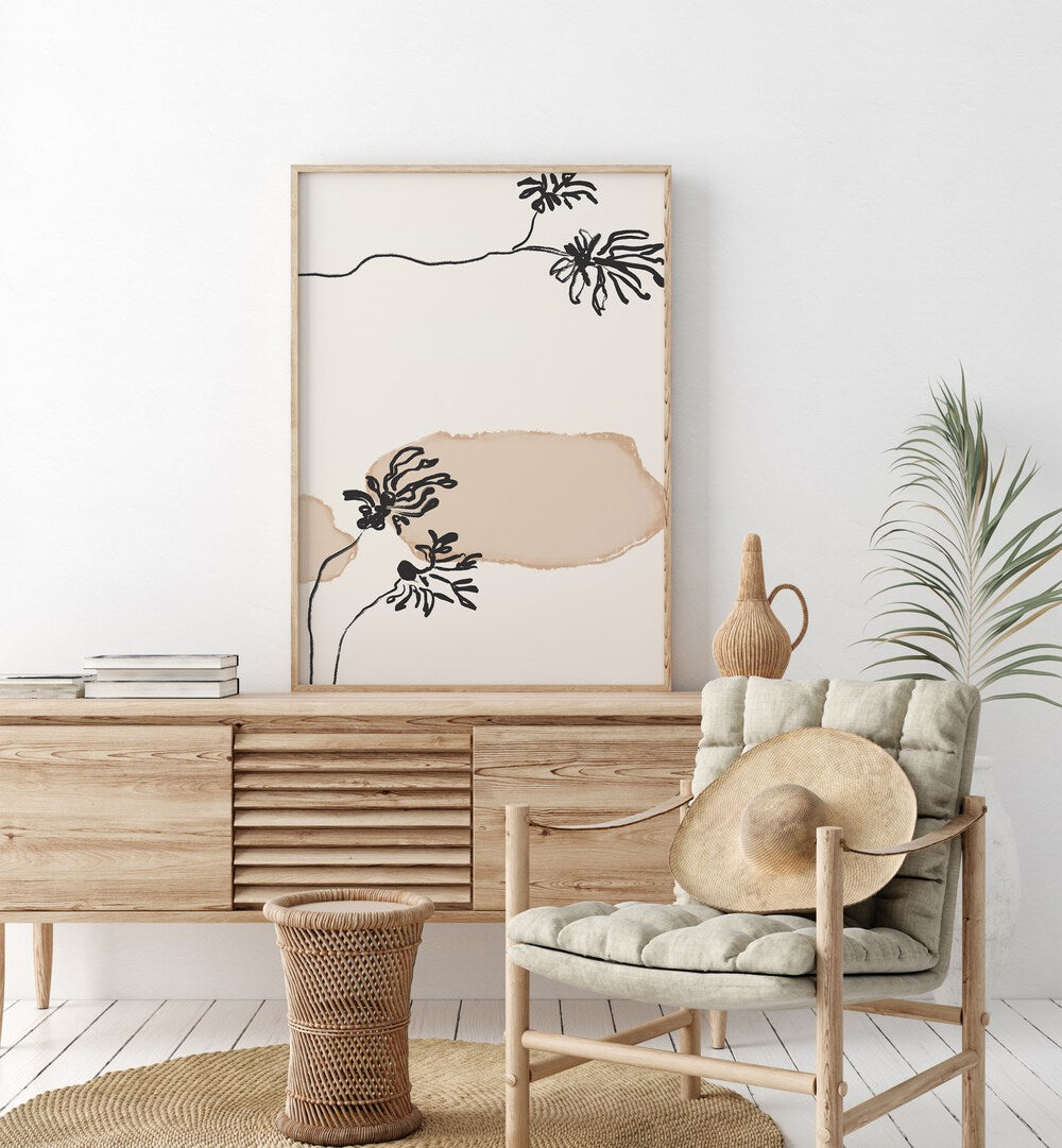 LEAVES NO II, FLORAL FLOWER PAINTINGS, elegantly enhances your space with vibrant, nature-inspired artwork.