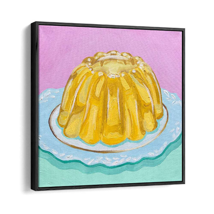 Lemon Jello Bar & Cafe Artwork in Black Floater Frame