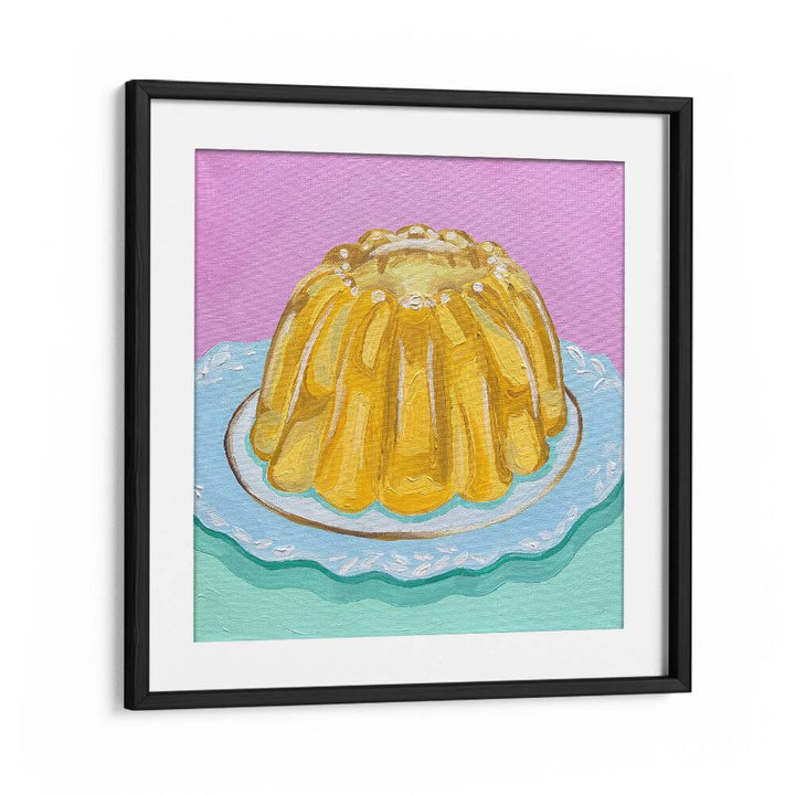 Lemon Jello Bar & Cafe Artwork in Black Frame With Mount
