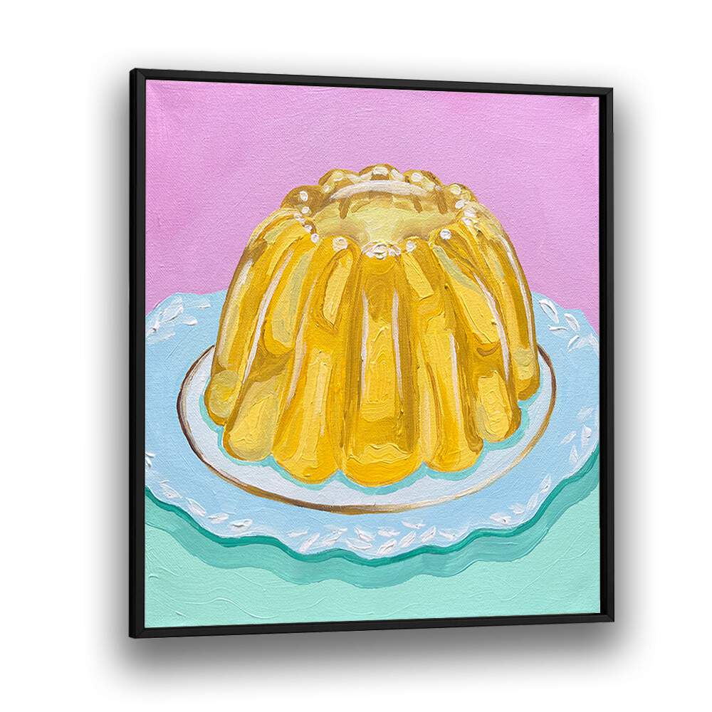 Lemon Jello Bar & Cafe Artwork in Black Plain Frame