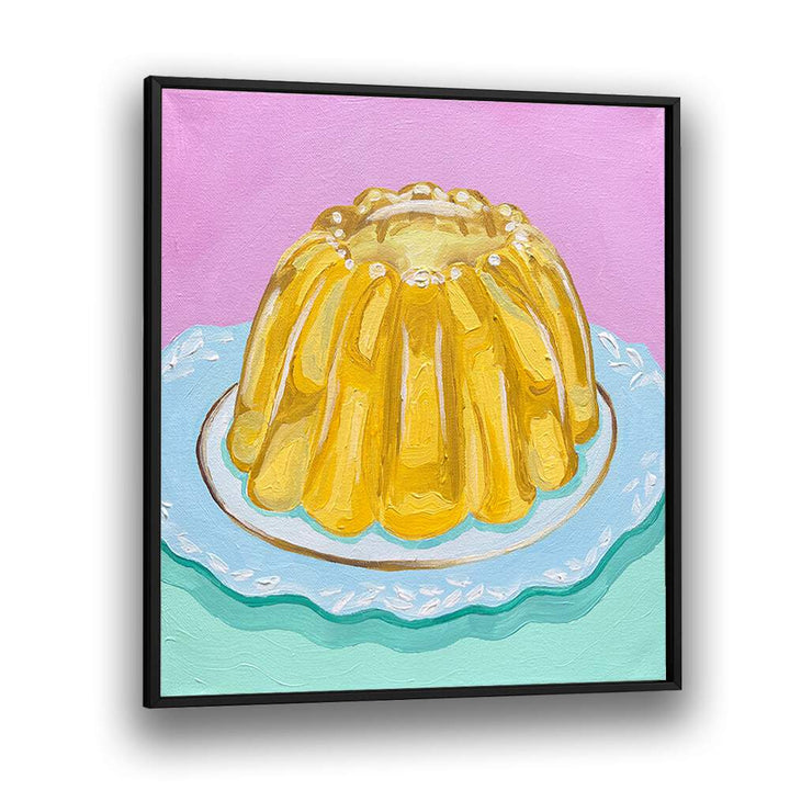 Lemon Jello Bar & Cafe Artwork in Black Plain Frame