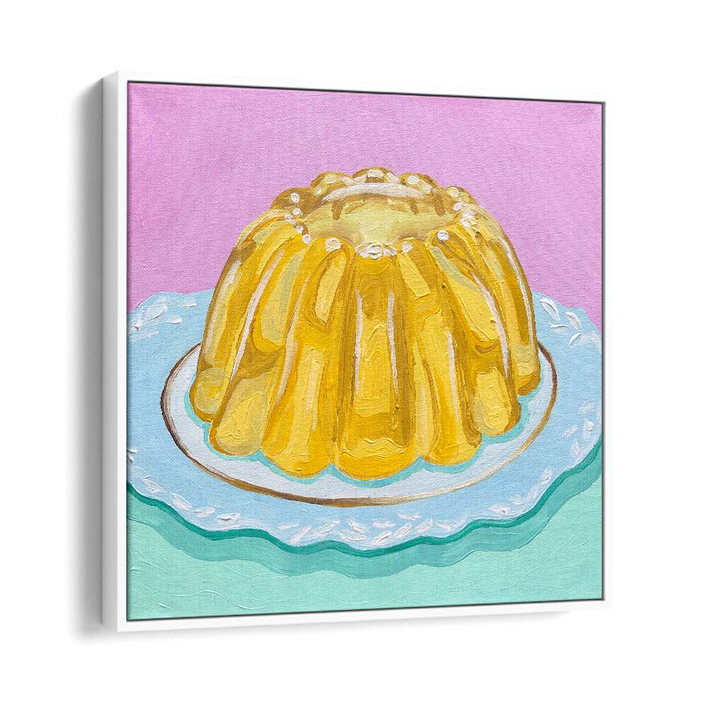 Lemon Jello Bar & Cafe Artwork in White Floater Frame