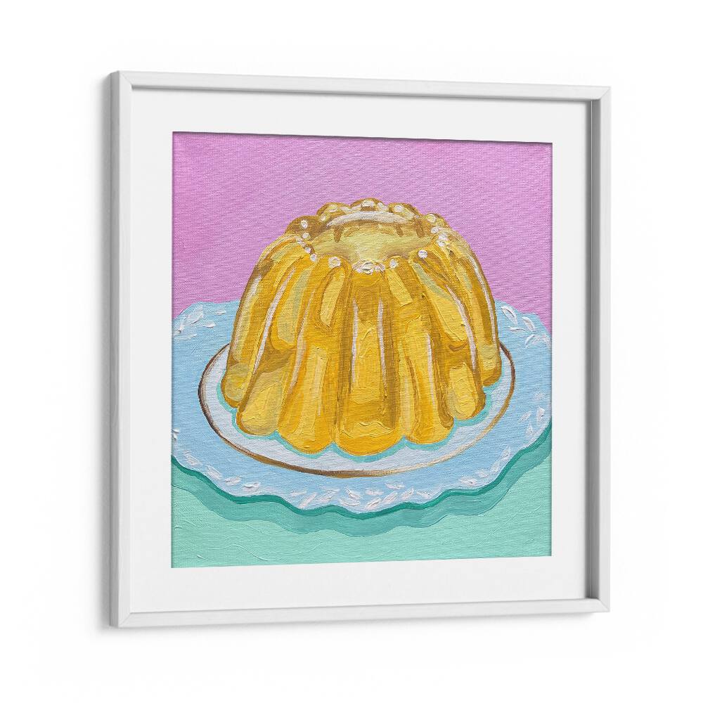 Lemon Jello Bar & Cafe Artwork in White Frame With Mount