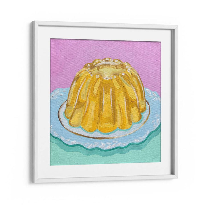 Lemon Jello Bar & Cafe Artwork in White Frame With Mount