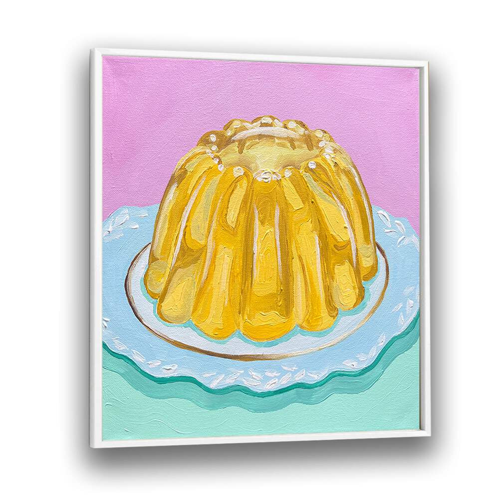 Lemon Jello Bar & Cafe Artwork in White Plain Frame