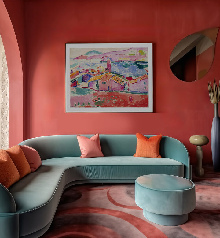 LES TOITS DE COLLIOURE , VINTAGE PAINTINGS