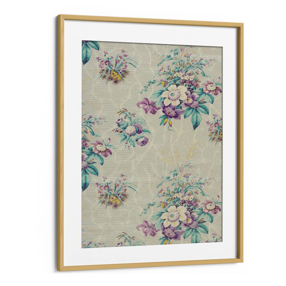 Elegant LIGHT BLUE FLORAL I FLORAL FLOWER PAINTINGS in oak frame, perfect for enhancing your home decor.