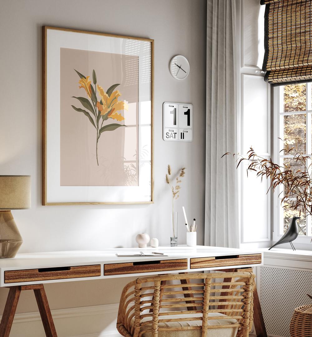 LILY FLOWER BOTANICAL ART PRINTS, FLORAL FLOWER PAINTINGS enhance your space with the elegance of Stargazer lilies in bloom.