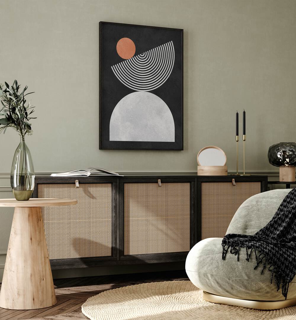 Stylish LINES AND CIRCLES IX, GEOMETRIC ART PRINTS enhance modern decor with captivating geometric designs.