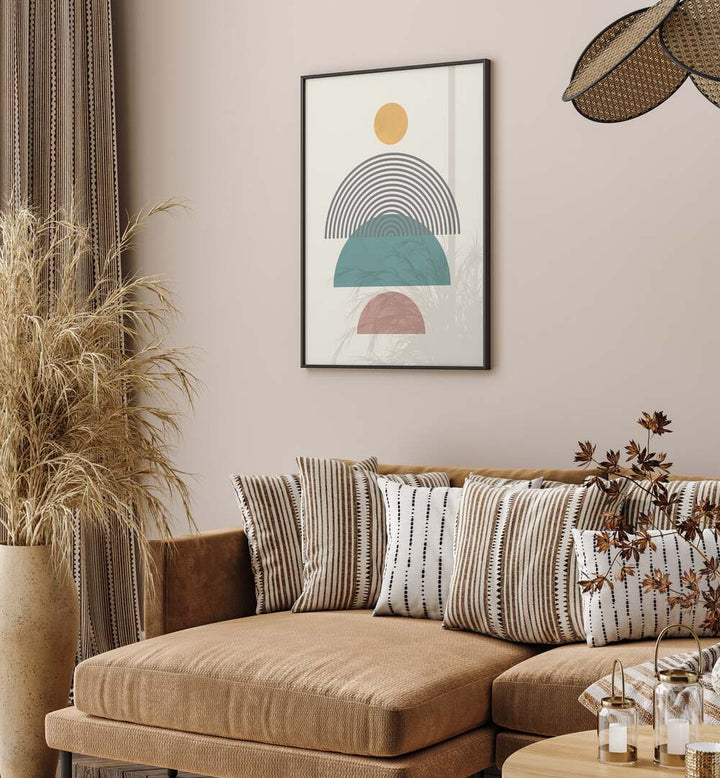 Stylish LINES AND CIRCLES VIII, BOHO ART PAINTINGS, perfect for enhancing any creative space or project.