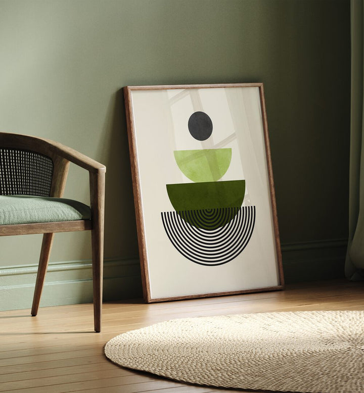 Stylish LINES AND CIRCLES V, GEOMETRIC ART PRINTS enhance modern decor with vibrant shapes and patterns.