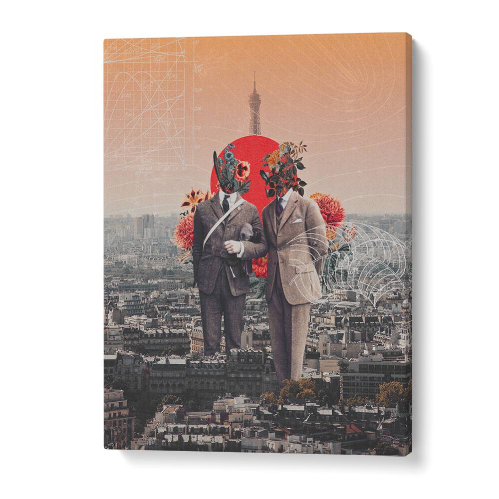 Surreal art print from LOOT MASTERS features unique characters and vibrant colors, enhancing any space's elegance.