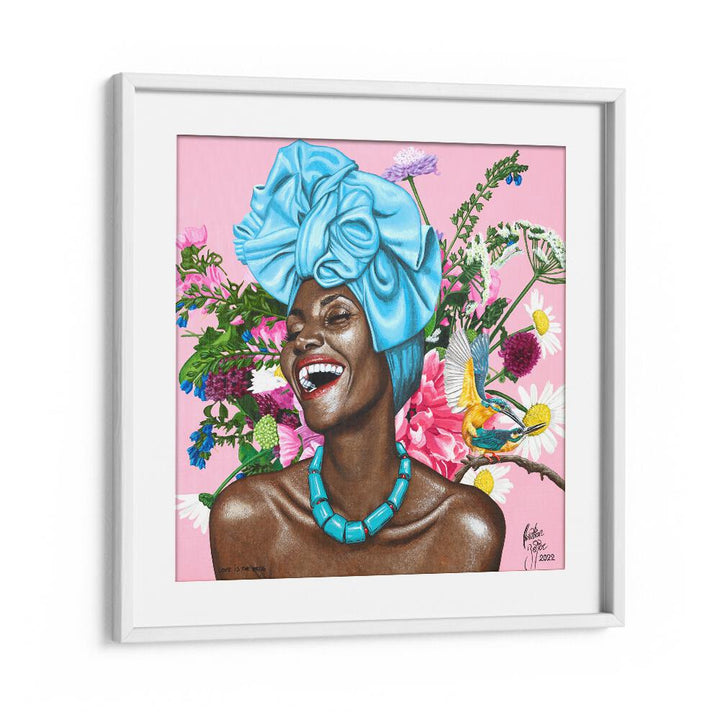 "LOVE IS THE DRUG, AFRICAN ART PAINTINGS by Christian Beijer showcases vibrant African womanhood in stunning detail."