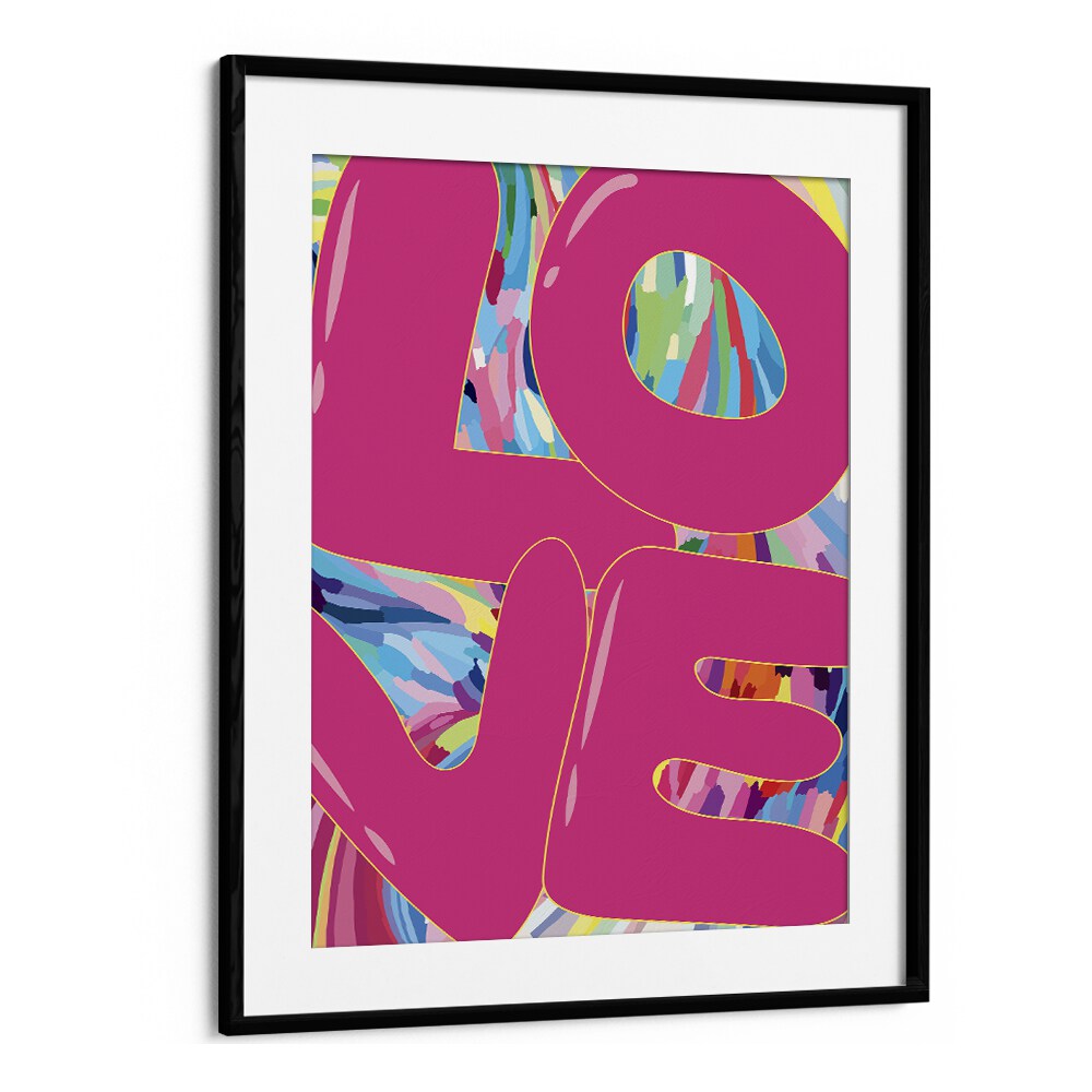 Vibrant LOVE MAZE, FASHION POSTERS framed print adds style and sentiment to your home decor. Perfect for any space!