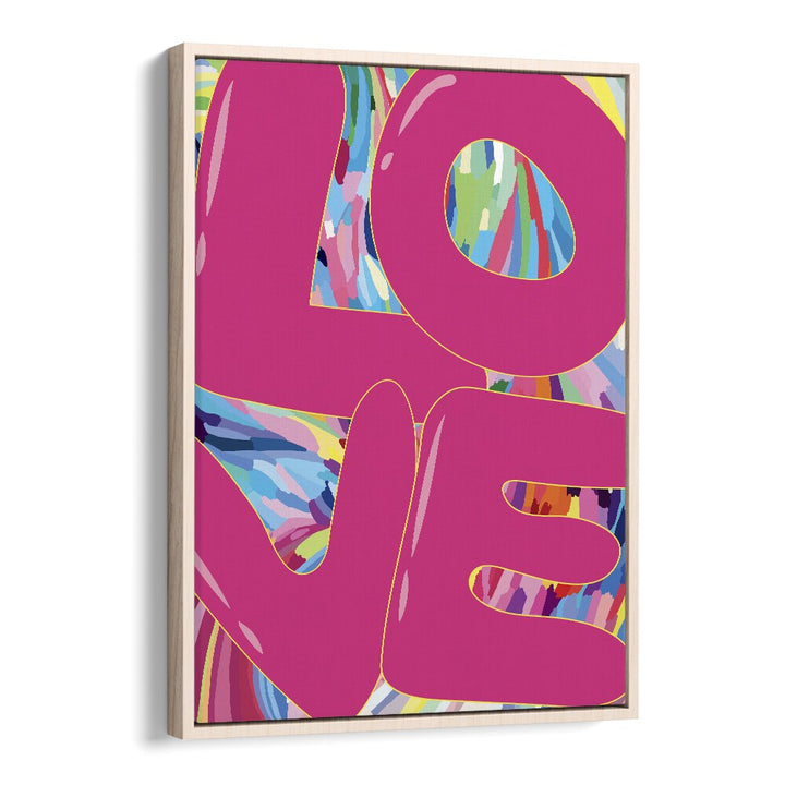 Vibrant LOVE MAZE, FASHION POSTERS framed print adds bold style to any space, perfect for modern home decor.
