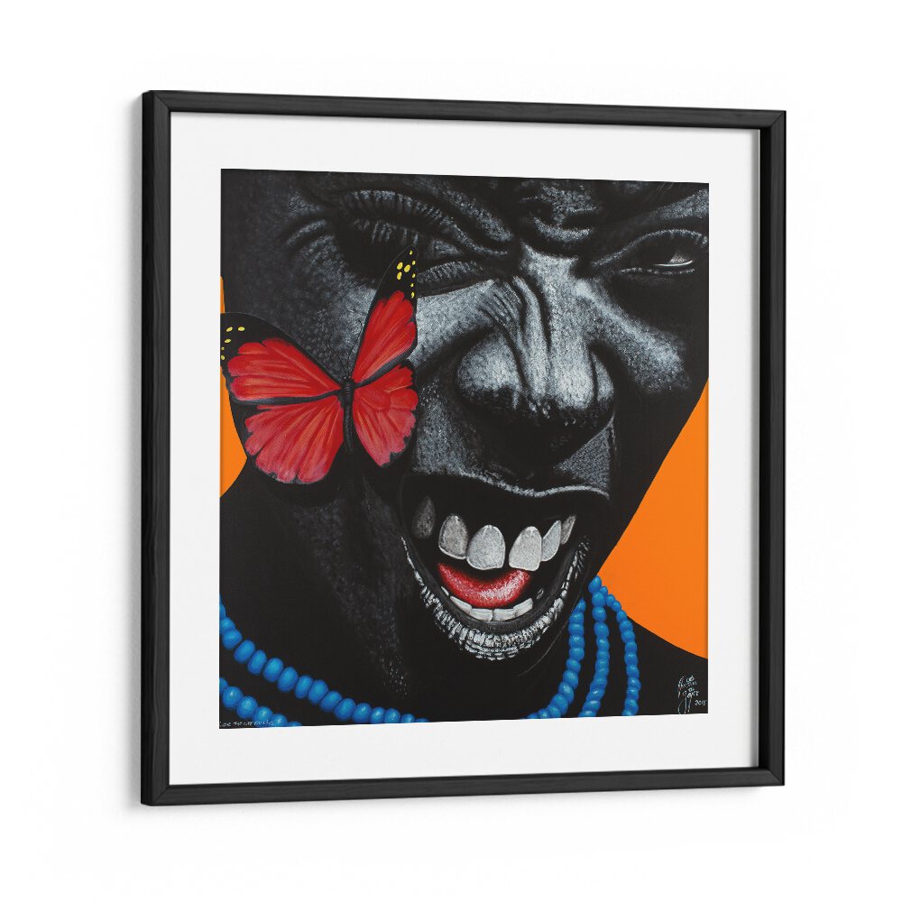 Stunning "LOVE THE LIFE YOU LIVE, AFRICAN ART PAINTINGS" by Christian Beijer, featuring vibrant colors and detail.