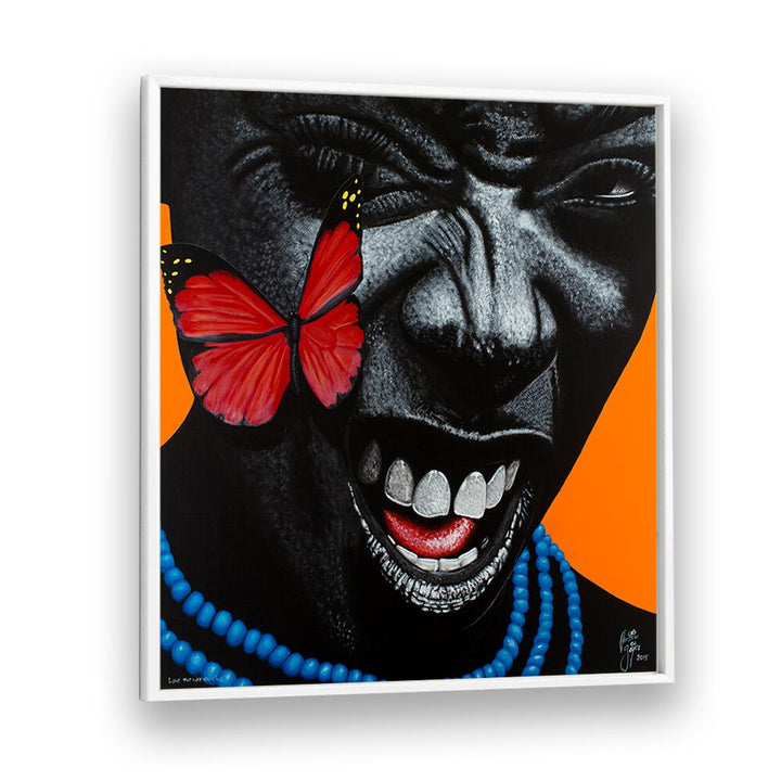 Vibrant "LOVE THE LIFE YOU LIVE, AFRICAN ART PAINTINGS" by Christian Beijer brings life to any space.