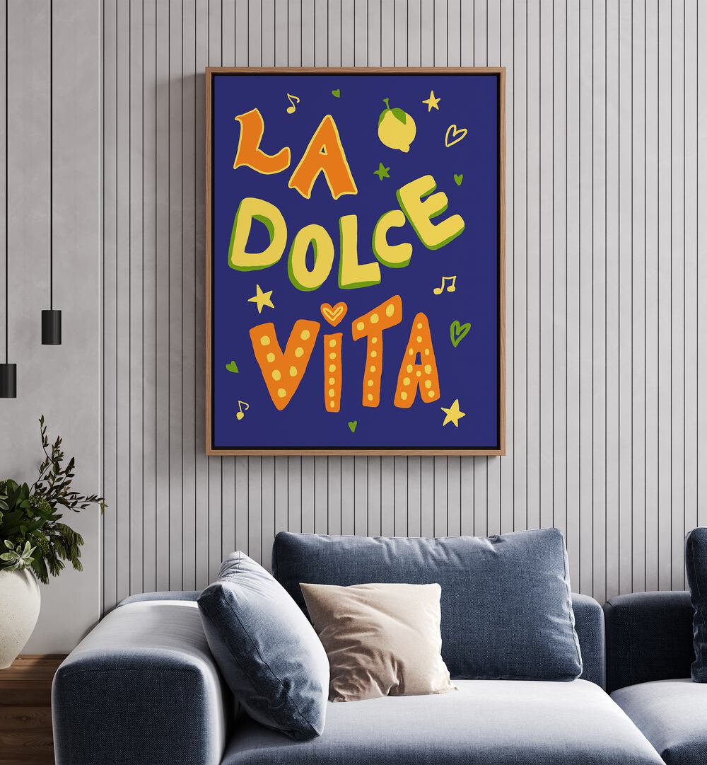 Bright and colorful LA DOLCE VITA, QUOTES poster by Studio Dolci enhances your space with positivity and creativity.