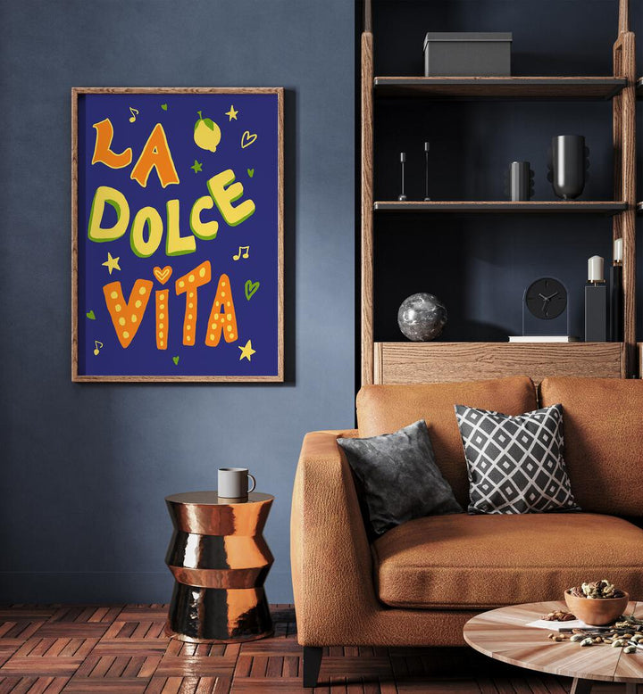 Brightly colored LA DOLCE VITA, QUOTES poster by Studio Dolci, perfect for uplifting your home decor.