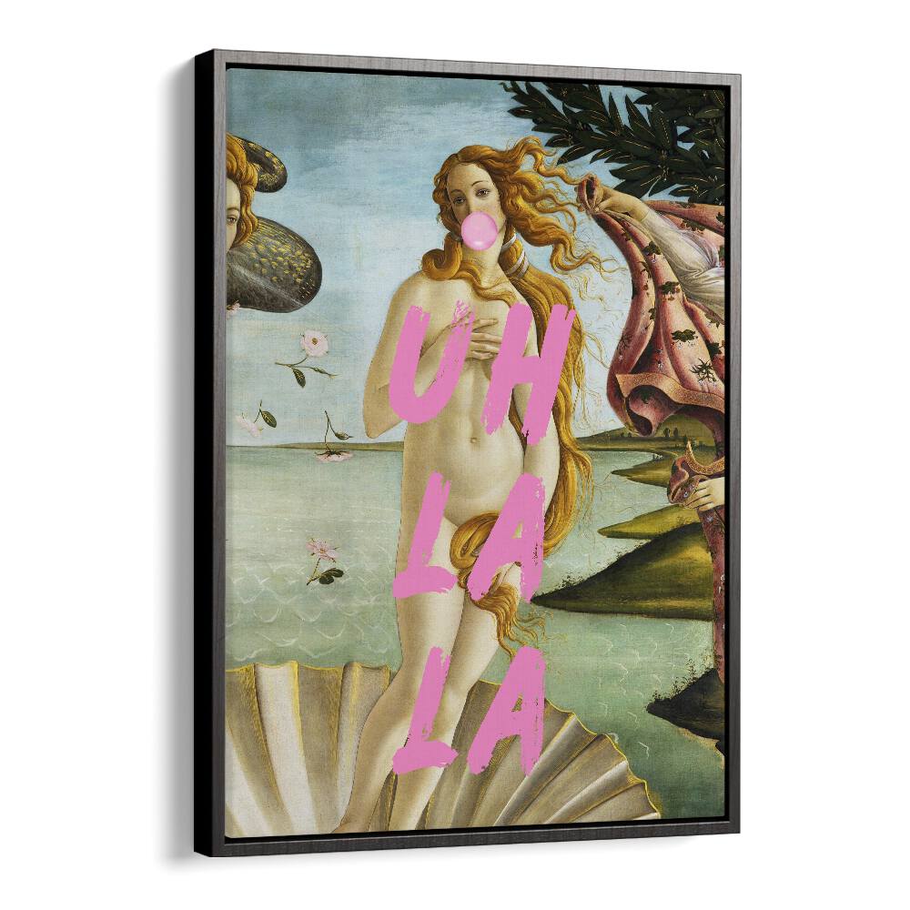 LA LA, ALTERED ART PRINTS showcase a bold design blending classic art with modern flair by The Art Concept.