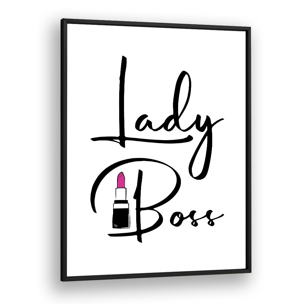 Elevate your decor with LADY BOSS II, FASHION POSTERS by Martina, showcasing a chic lipstick design for fashion lovers.