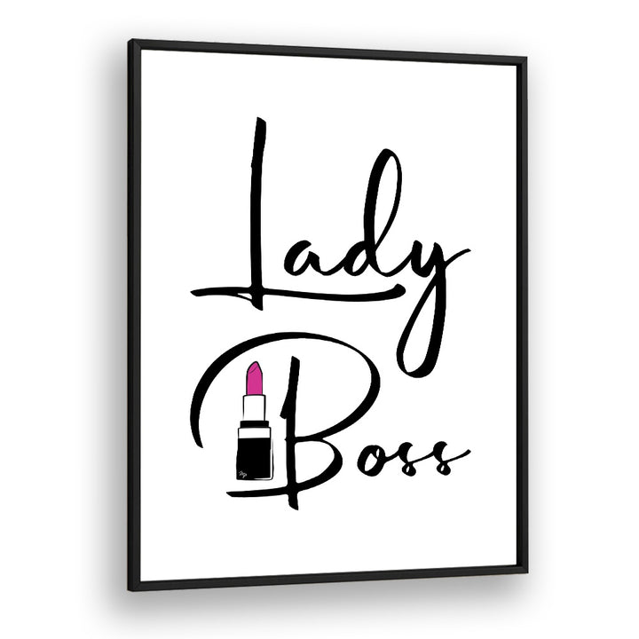 Elevate your decor with LADY BOSS II, FASHION POSTERS by Martina, showcasing a chic lipstick design for fashion lovers.