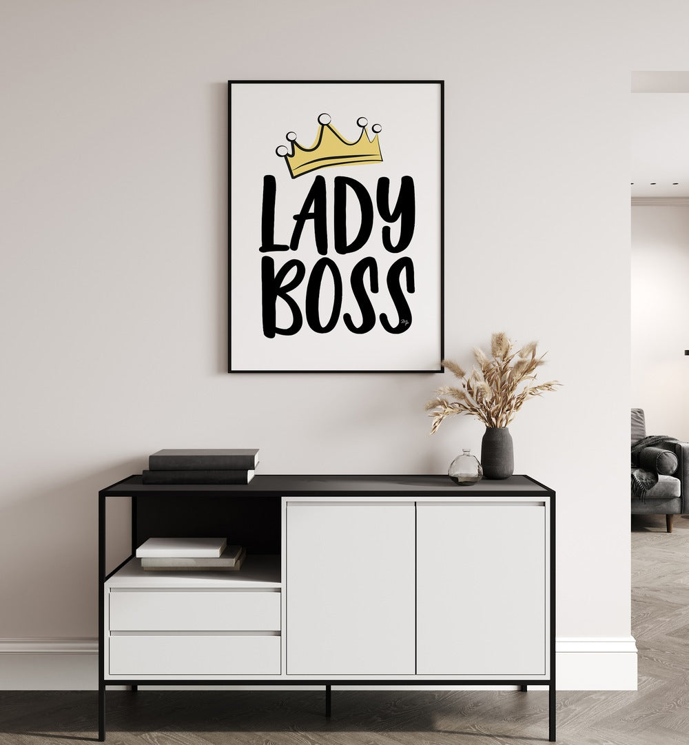Elevate your decor with LADY BOSS, FASHION POSTERS by Martina, showcasing chic sophistication and style.