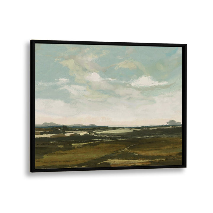 Breathtaking LANDSCAPE PAINTINGS by Dan Hobday, featuring a stunning nature scene in a sleek black frame.