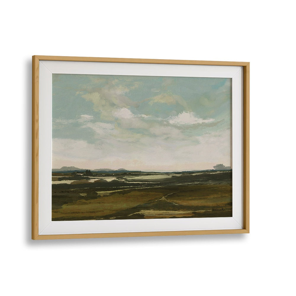 Stunning LANDSCAPE PAINTINGS by Dan Hobday, framed in oak, showcasing nature's beauty for your home decor.